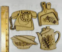 Retro Kitchen Magnet Set – 4-Piece DIY Set Laser Cut Layered – Image 3
