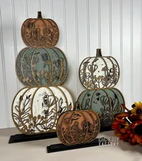 Layered Stacked Floral Pumpkins DIY Kit – Image 1