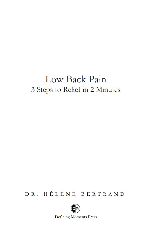 PDF eBook: Low Back Pain: 3 Steps to Relief in 2 Minutes (ebook) – Image 2
