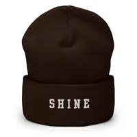 SHINE Cuffed Beanie – One size, Brown