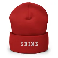 SHINE Cuffed Beanie – One size, Red