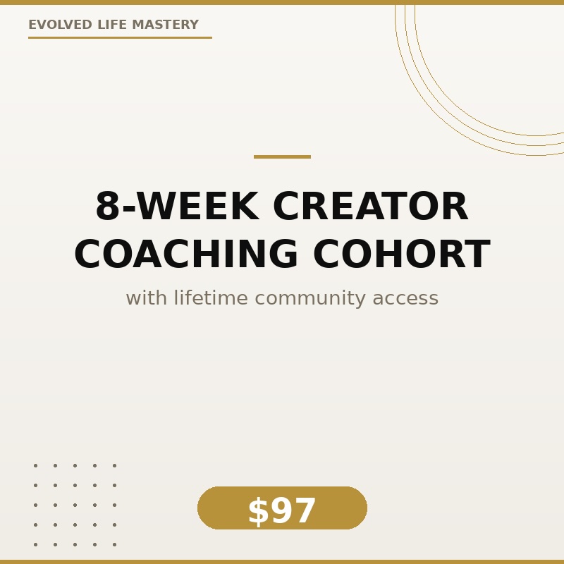 8-week creator coaching cohort with lifetime community access. – Image 1