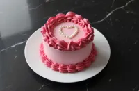 Happy Birthday Strawberry Bento Cake 250gm Mini celebration cake – Image 1