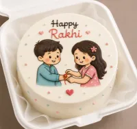 "Happy Rakhi" Bento Cake (Butterscotch Flavour) 250gm – Image 1