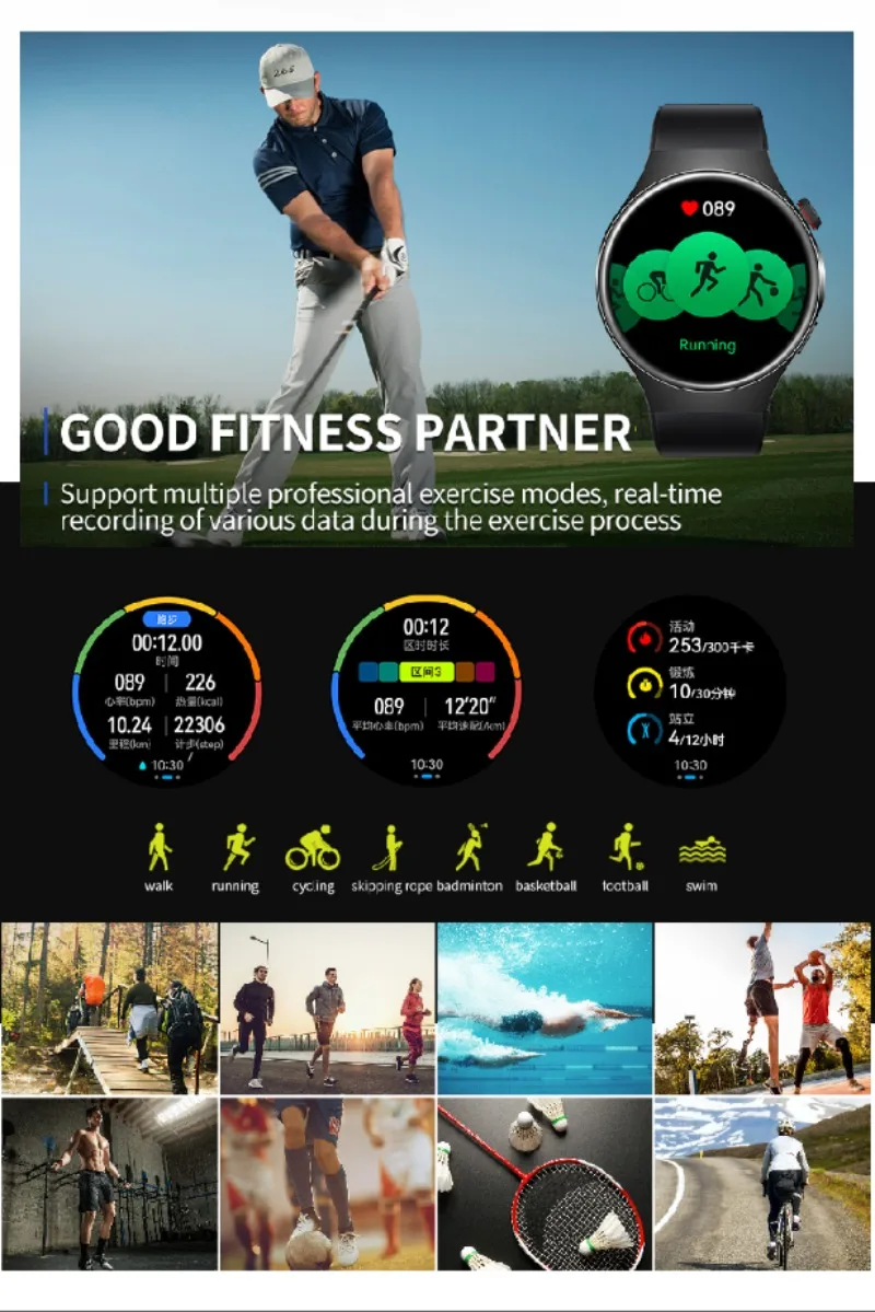 New BW17 Smartwatch 4G Network Google Play Pedometer Sleep Tracker SIM Card Support – Image 3