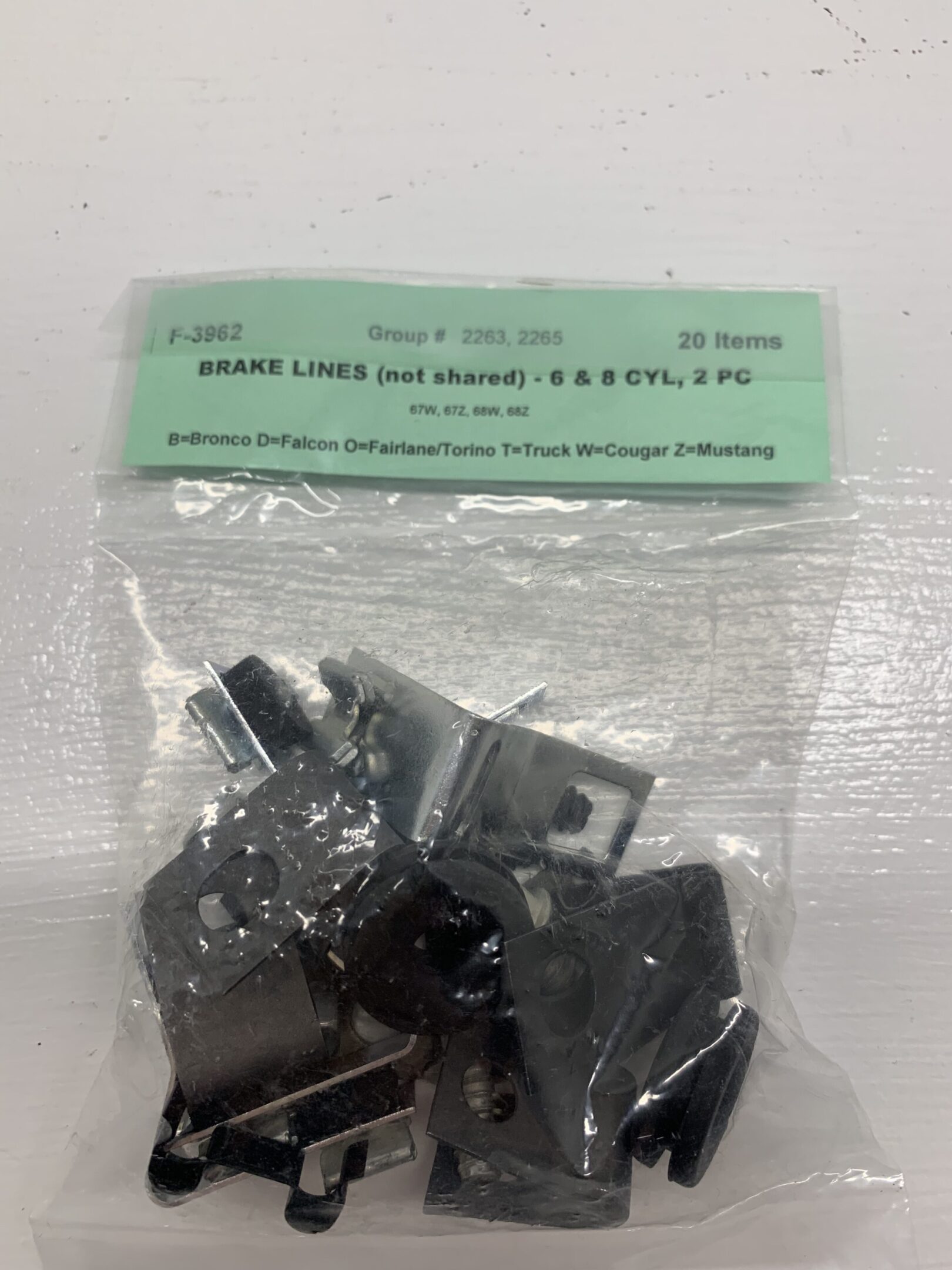BRAKE and FUEL LINE CLIP KIT-1968 – Image 4