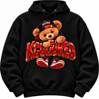 CUTIE BEAR HOODIE – Black, Small