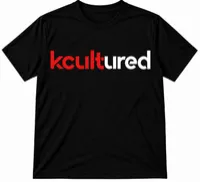 KCULTURED CONTRAST TEE – Black - Red and White , 2x