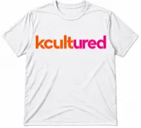 KCULTURED CONTRAST TEE – White - Orange and Fuchsia Pink , Large