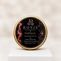 Natural Coconut Wax Tin Candle – Vanilla – 2 oz (57 g) – Image 1