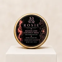 Natural Coconut Wax Tin Candle – Mango & Coconut Milk – 2 oz (57 g) – Image 1