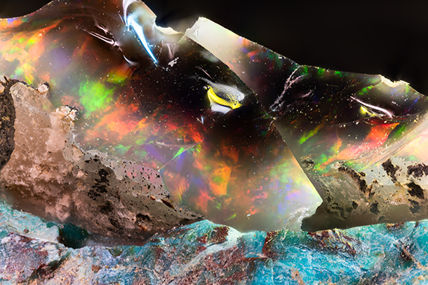 Opal Borealis: Cosmic Nebula Gem – 8" x 12", Aluminum