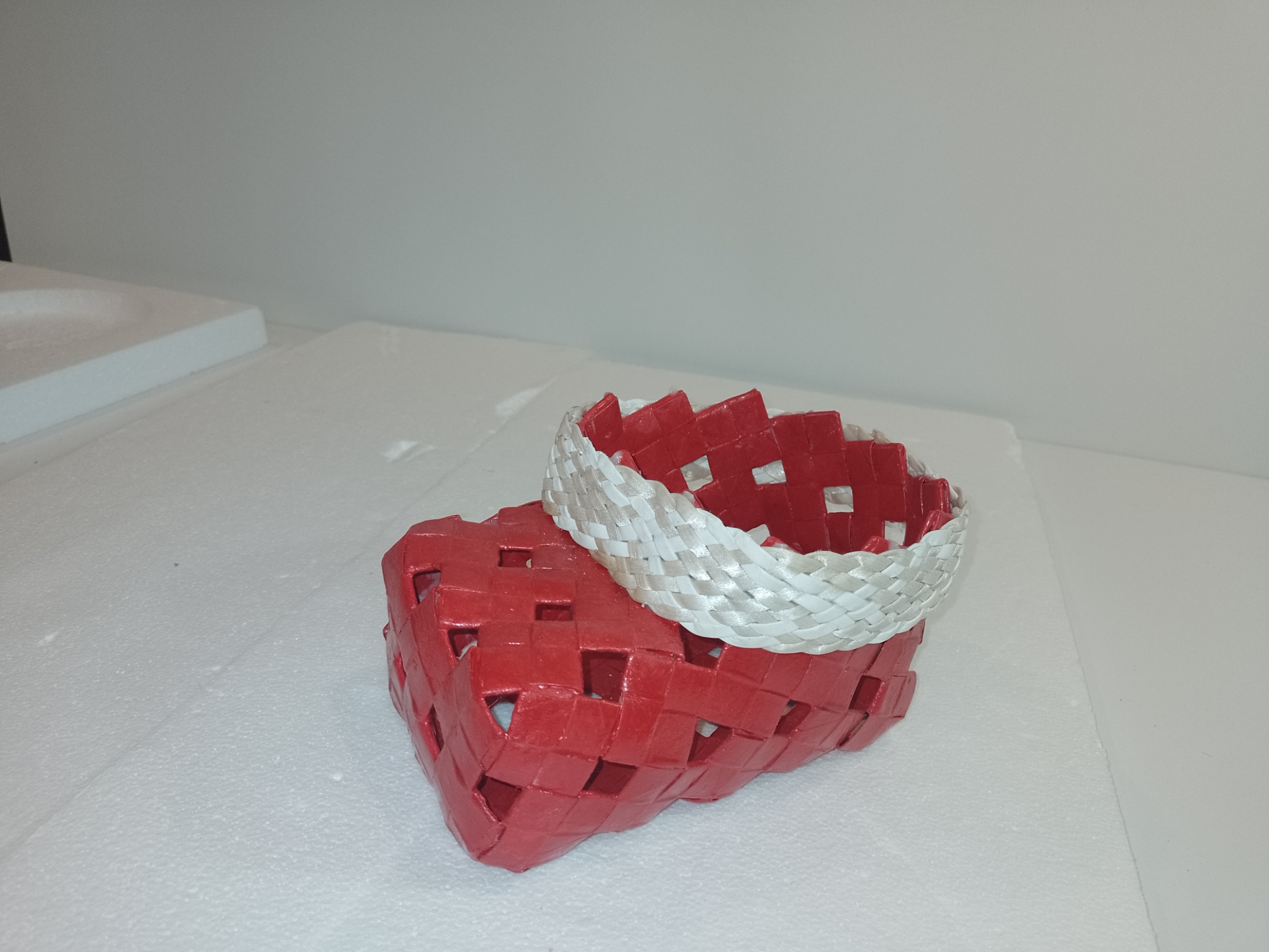 Botte de Noël artisanale petite — range-tout — pièce unique – Image 1