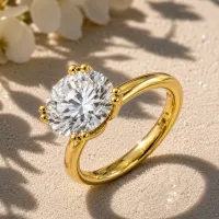 Round Diamond Solitaire Engagement Ring (Yellow Gold) – Image 1