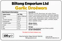 Garlic Droëwors – Image 2