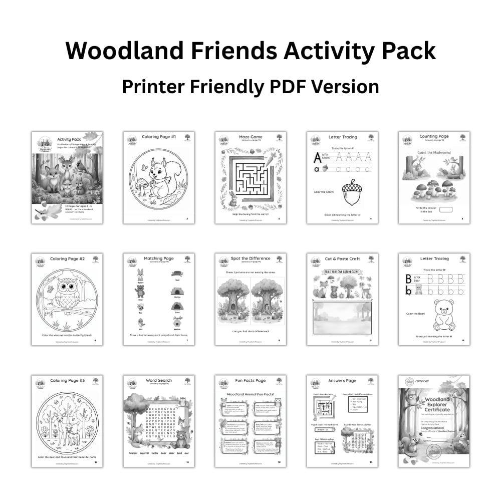 The Woodland Friends Activity Pack – Image 3