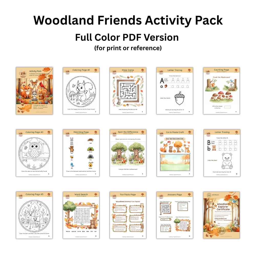 The Woodland Friends Activity Pack – Image 2