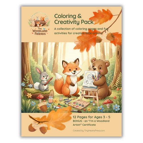 The Woodland Friends Coloring & Creativity Pack (ABC & 123) – Image 1
