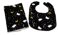 Ghost Burp Cloth and Bib Set – Image 2