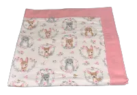 Baby Forest Animals Self-Binding Baby Blanket – Image 1