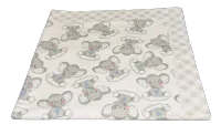 Gray Elephant Self-Binding Baby Blanket – Image 1
