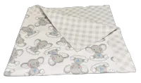 Gray Elephant Self-Binding Baby Blanket – Image 2