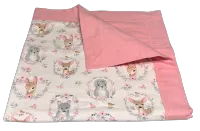Baby Forest Animals Self-Binding Baby Blanket – Image 2