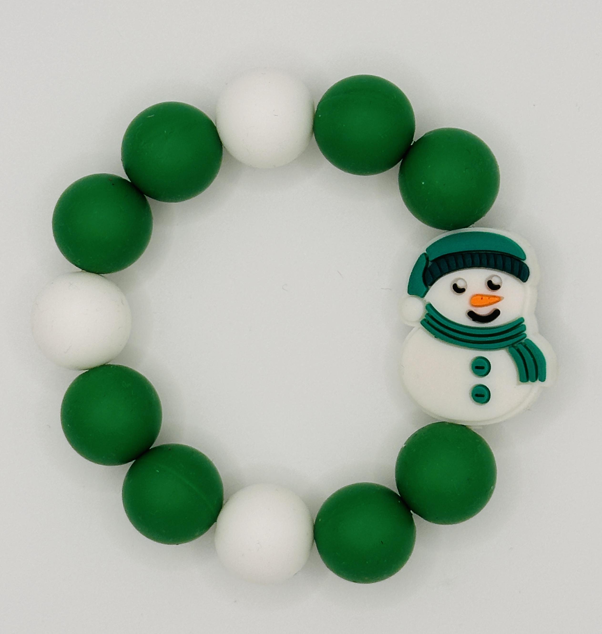 Child's Green Snowman Bracelet – Image 1