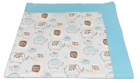 Blue Elephant Self-Binding Baby Blanket – Image 1