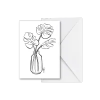 The Plant Set — Color & Send Mini-Cards – Monstera Leave (6PCS)