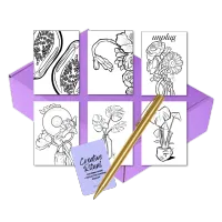 The Plant Set — Color & Send Mini-Cards – Full Collection Boxed (36 PCS)