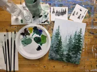 Foggy Forest Acrylic Painting Tutorial – Image 2