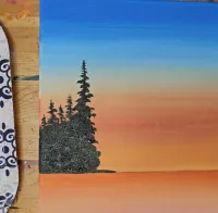 Cottage Sunset Acrylic Painting Tutorial – Image 6