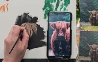 Highland Cow Acrylic Painting Tutorial – Image 4