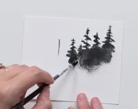 Foggy Forest Acrylic Painting Tutorial – Image 4
