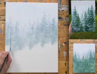 Foggy Forest Acrylic Painting Tutorial – Image 6