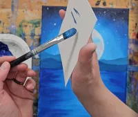 Moonlit Blossoms Acrylic Painting Tutorial – Image 4