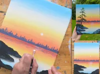 Lakefront Dreams Acrylic Painting Tutorial – Image 4