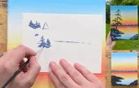 Lakefront Dreams Acrylic Painting Tutorial – Image 3
