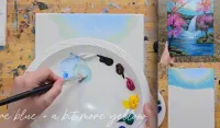 Blooming Falls Acrylic Painting Tutorial – Image 2