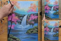 Blooming Falls Acrylic Painting Tutorial – Image 6