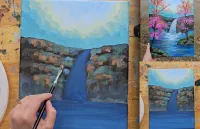 Blooming Falls Acrylic Painting Tutorial – Image 4