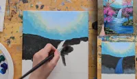 Blooming Falls Acrylic Painting Tutorial – Image 3