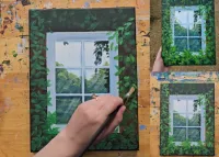Through The Ivy Acrylic Painting Tutorial – Image 7