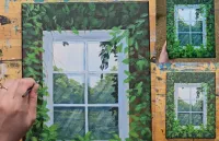 Through The Ivy Acrylic Painting Tutorial – Image 8
