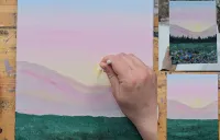 Romantic Spring Meadow Acrylic Painting Tutorial – Image 4