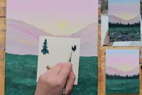 Romantic Spring Meadow Acrylic Painting Tutorial – Image 5