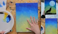 Howling Wolf Acrylic Painting Tutorial – Image 2