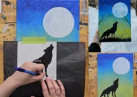 Howling Wolf Acrylic Painting Tutorial – Image 4