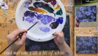 Blue Hour Flowers Acrylic Painting Tutorial – Image 5